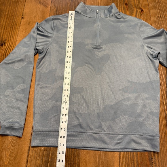 Peter Millar Top Mens Small Grey Golf 1/4 Zip Performance Pullover Perth Camo - Picture 2 of 9